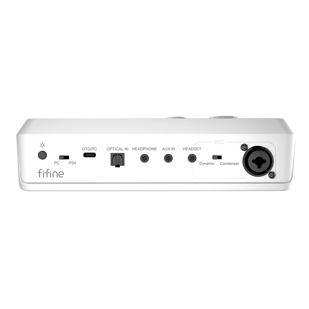 FIFINE AMPLIGAME SC8 Gaming USB Mixer, White