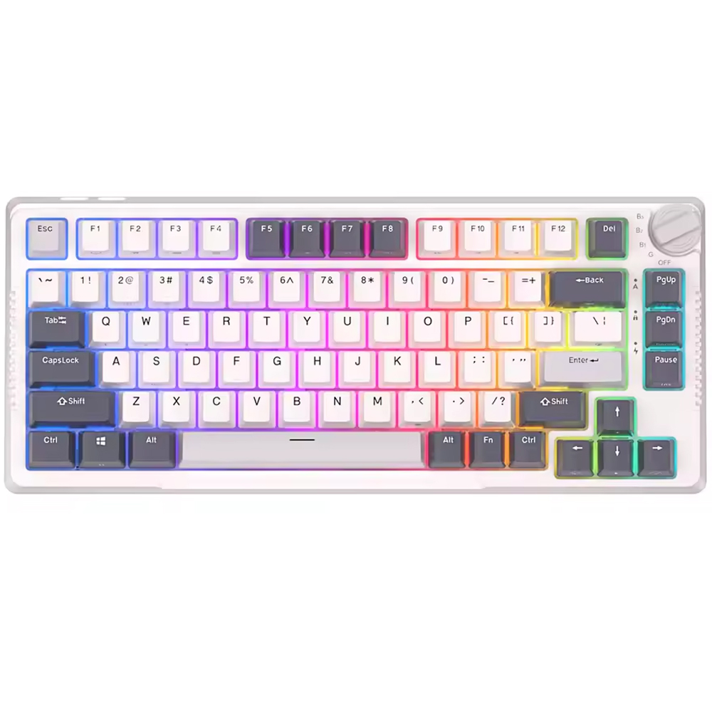 ROYAL KLUDGE H81 White Night, Brown Switch, US
