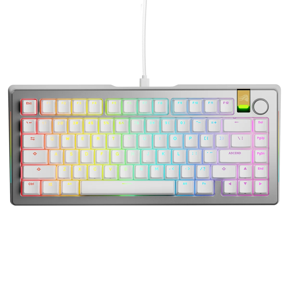 Glorious GMMK 3 Pro HE 75%, Fox HE Switches, White, US