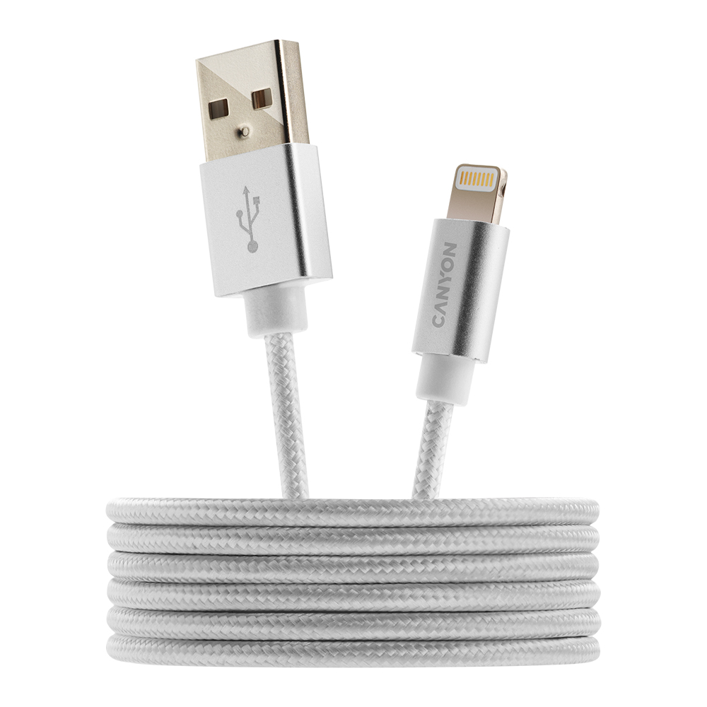 CANYON cable MFI-3 Lightning 12W 1m White