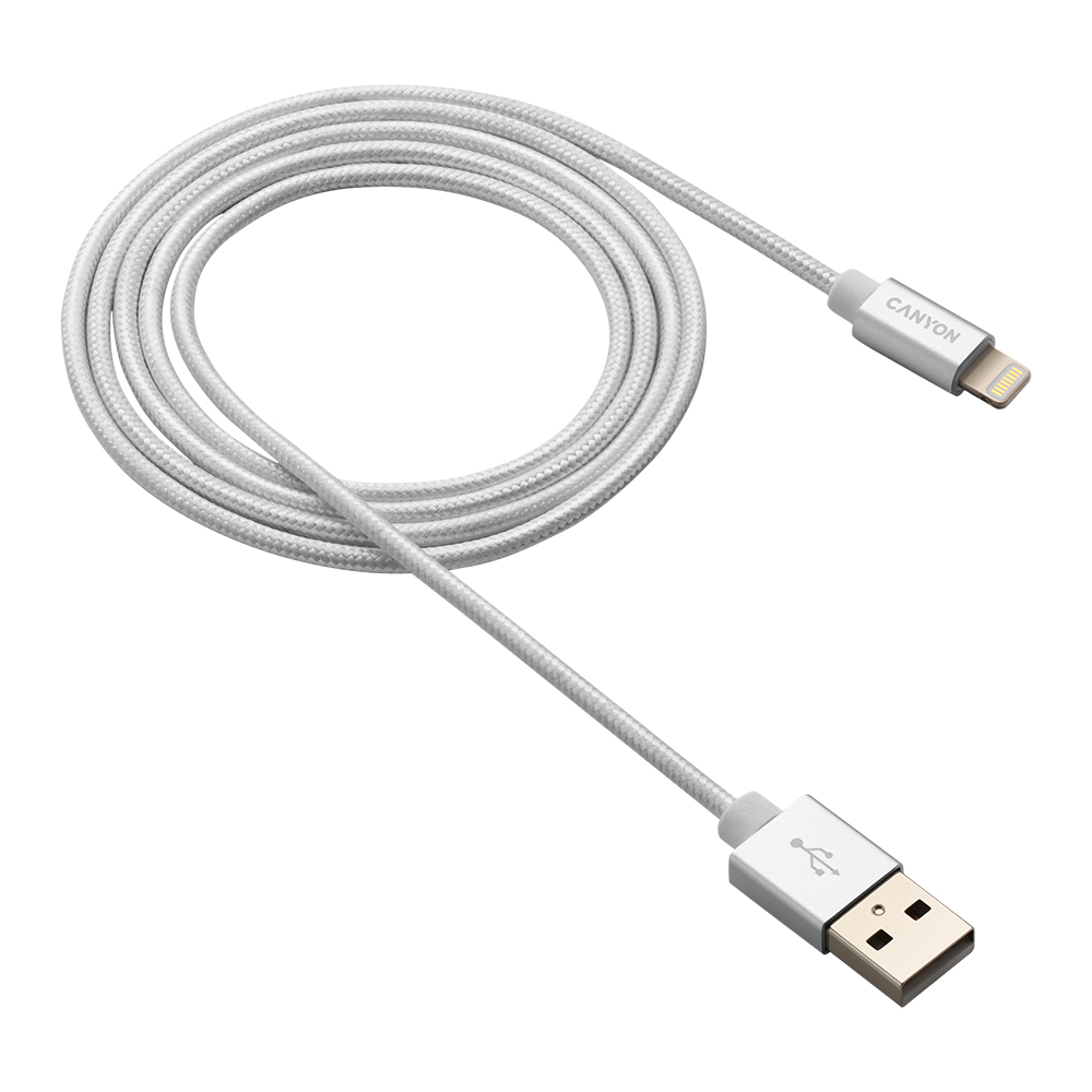 CANYON cable MFI-3 Lightning 12W 1m White