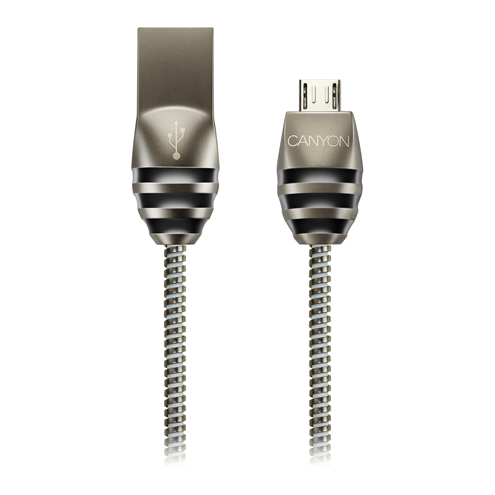 CANYON cable UM-5 MicroUSB 10W 1m Dark Grey