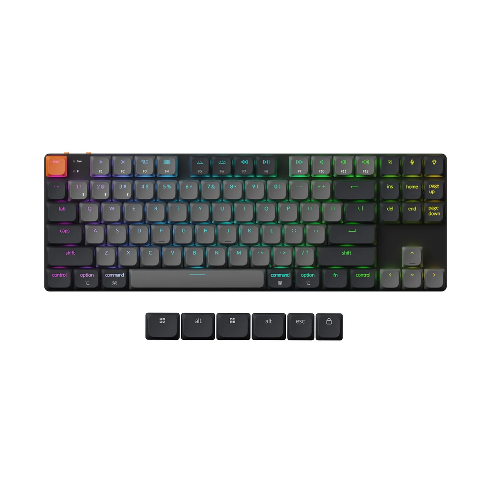 Keychron K1 MAX, Keychron Milk POM Red Switch, Wireless, Black, US