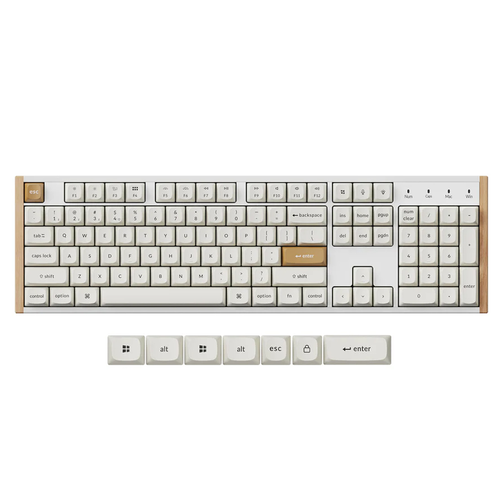 Keychron K10 HE, Gateron Double-Rail Magnetic Nebula Switch, Wireless, White, US