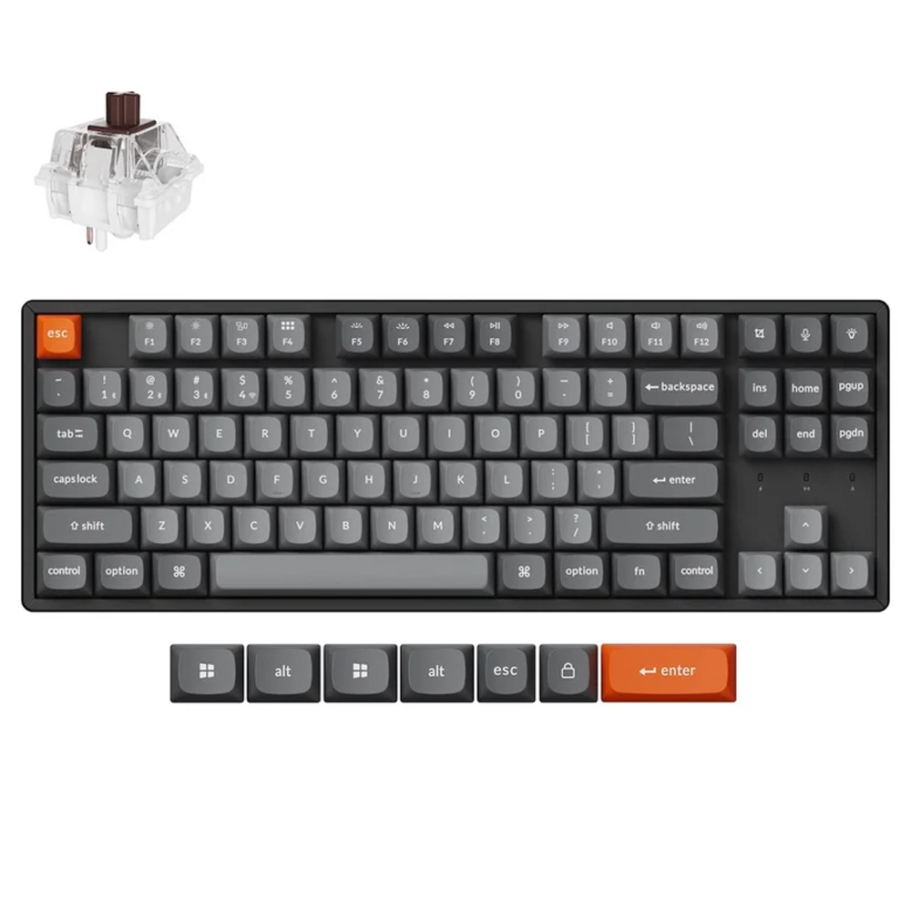Keychron K8 Max, Keychron Super Brown Switch, Wireless, Black, US