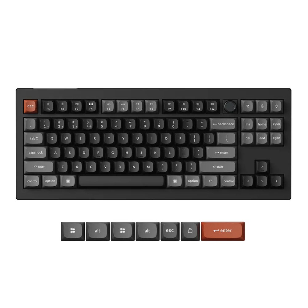 Keychron V3 Ultra, Keychron Silk POM Red Switch, Wireless, Black, US