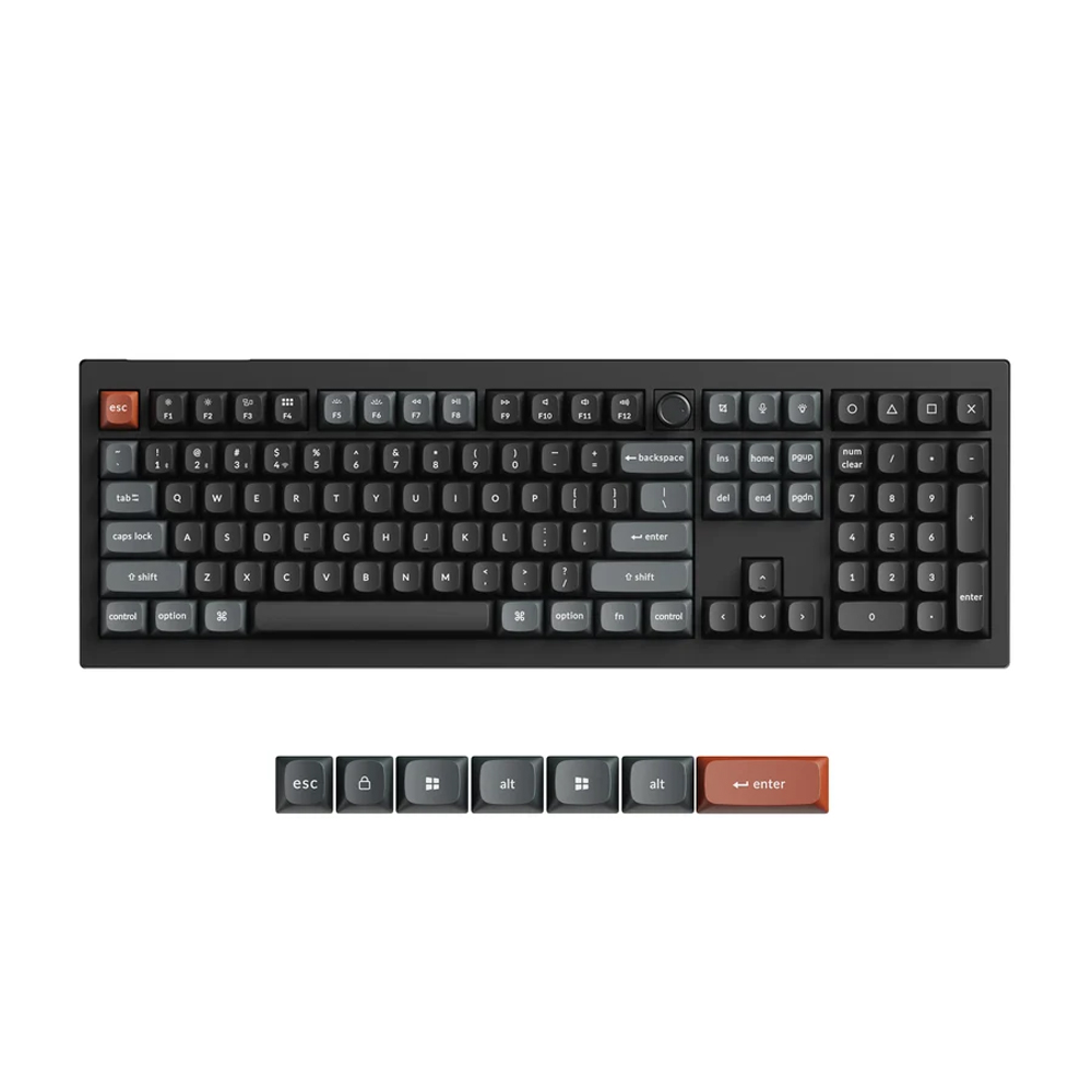 Keychron V6 Ultra, Keychron Silk POM Red Switch, Wireless, Black, US