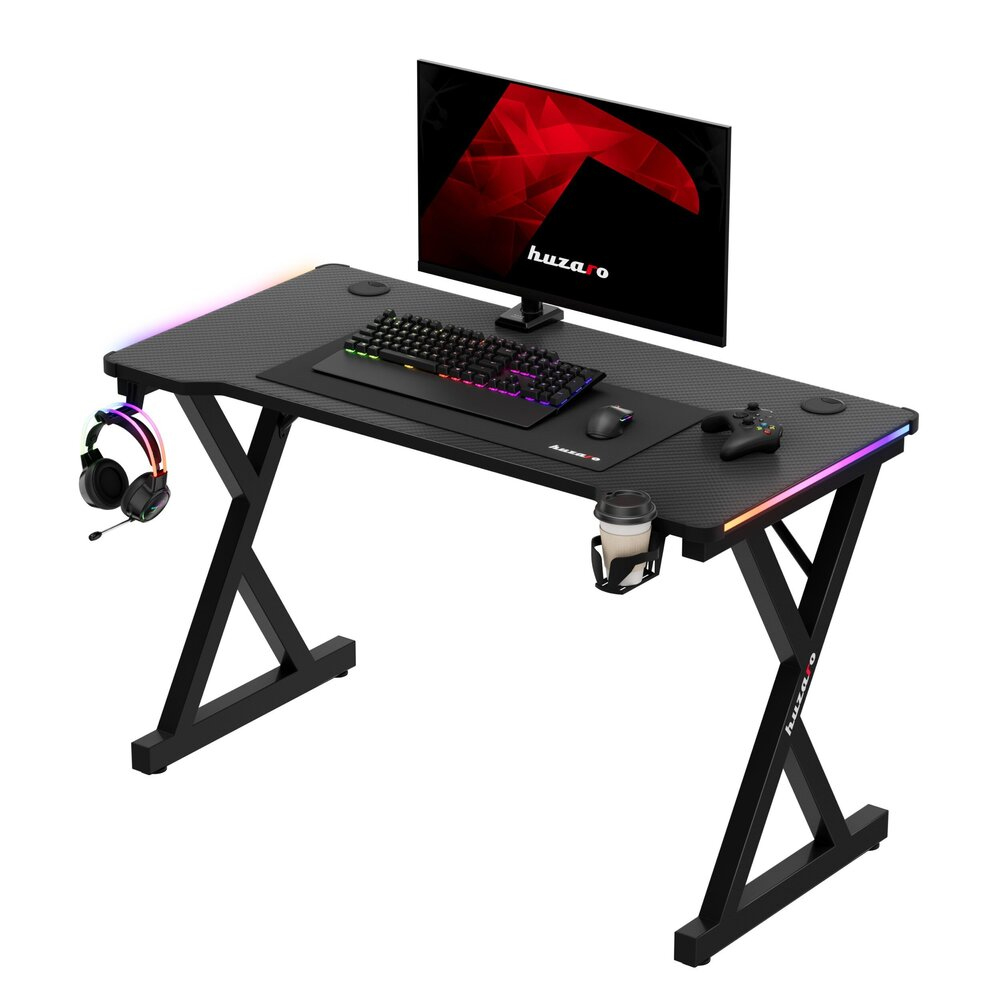 Huzaro Hero 2.3 RGB Gaming Desk, Black