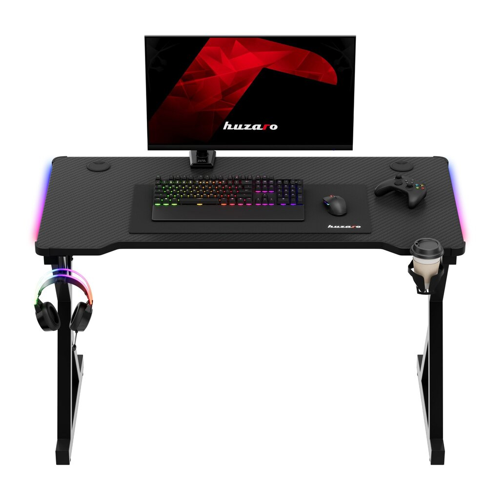 Huzaro Hero 2.3 RGB Gaming Desk, Black