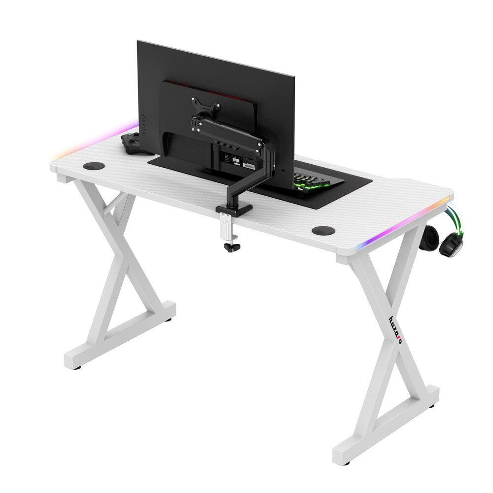 Huzaro Hero 2.3 RGB Gaming Desk, White
