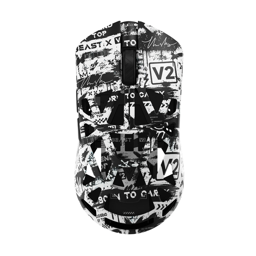 WLMouse Beast X V2 Medium, Omron Opticals Switches, Graffiti