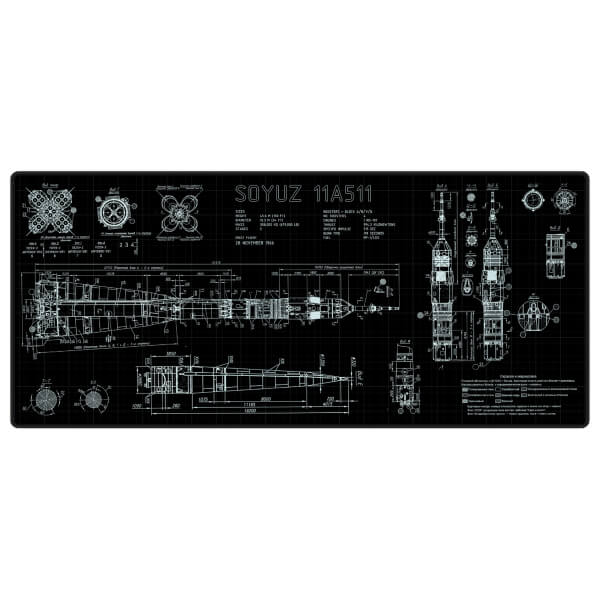 Geekboards Soyuz Desk Pad, Extra Large