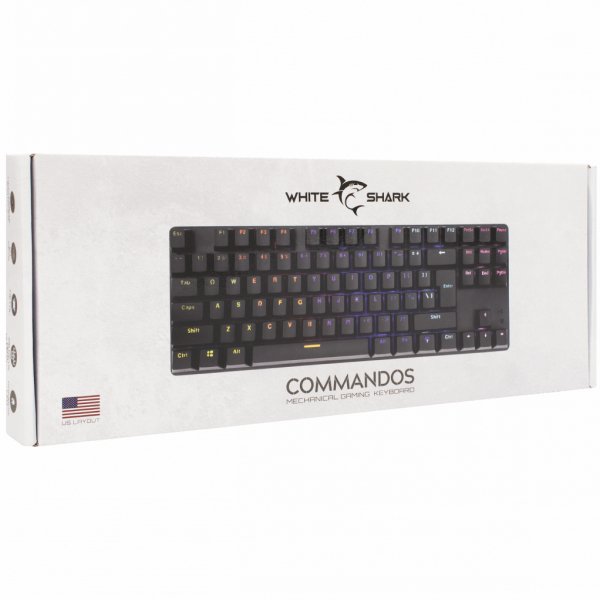 White Shark Commandos Blue Switch, Black, US