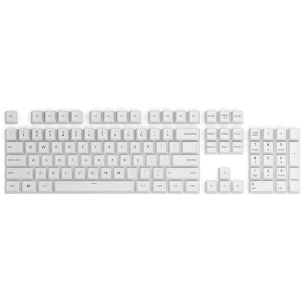 Glorious PC Gaming Race GPBT Keycaps Arctic White, US