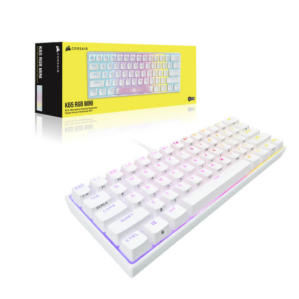 Corsair K65 RGB MINI, CHERRY MX Red, White, US