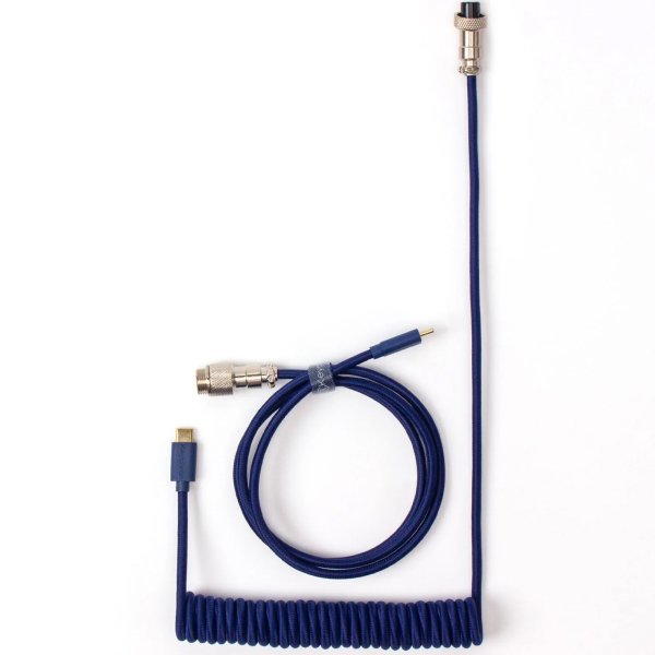 Keychron Coiled Type-C Cable, Blue