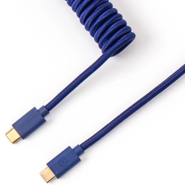 Keychron Coiled Type-C Cable, Blue