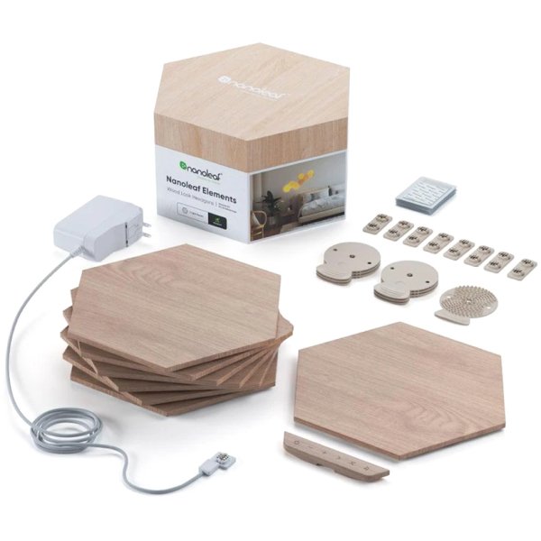 Nanoleaf Elements Wood Hexagons Starter Kit (7 panels)