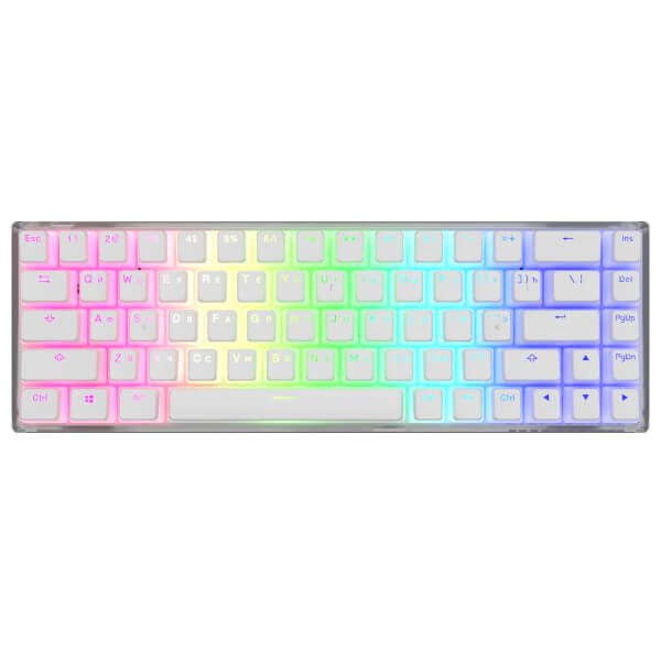 Dark Project KD68B Transparent White, Pudding, G3MS Teal Switch, RU