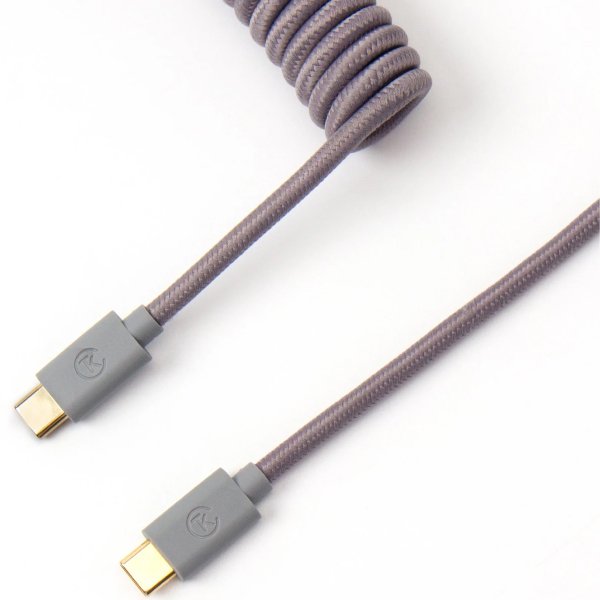 Keychron Coiled Type-C Cable, Grey