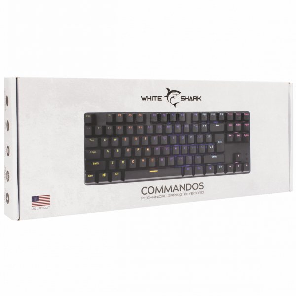 White Shark Commandos Red Switch, Black, US