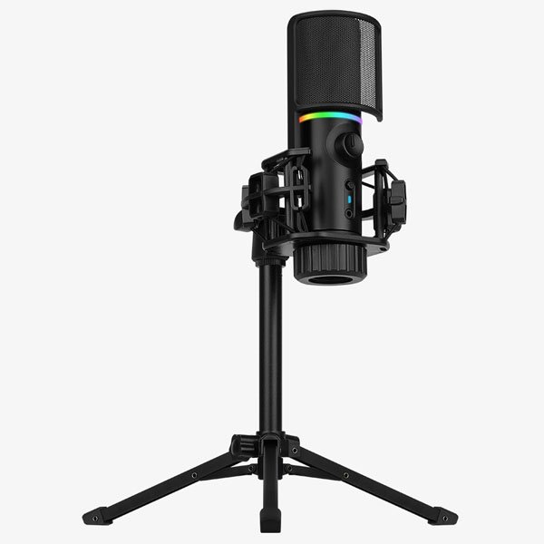 Streamplify RGB Microphone With Tripod, Black