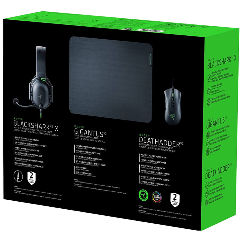 Razer Battle Bundle: DeathAdder V2 + Gigantus V2 Medium + BlackShark V2 X