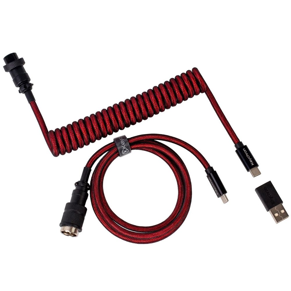 Keychron Premium Coiled Type-C Cable, Red